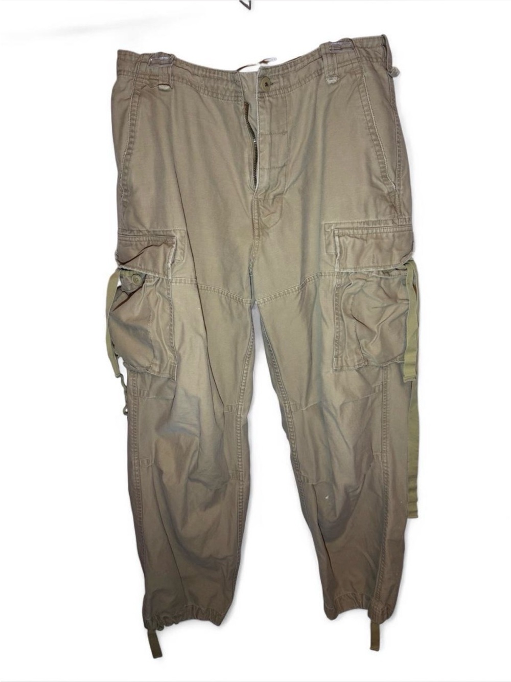 Vintage Arizona Jean Company Olive/Tan Cargo Pants Multi Pocket Pilot Pants